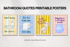 Bathroom Quotes Neutral Wall Art Printable Posters Product Image 1