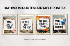 Bathroom Quotes Collage Wall Art Printable Posters Product Image 2