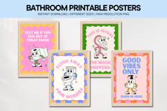 Bathroom Quotes Groovy Wall Art Printable Posters Product Image 1