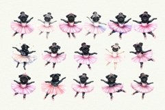 Pug Ballerina Pink Ballet Coquette Clipart Bundle Product Image 3