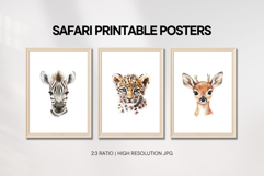Safari Animals Prints Nursery Wall Art Kids Room Printable Product Image 2