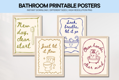 Bathroom Quotes Minimal Wall Art Printable Posters Product Image 1