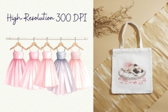Pug Ballerina Pink Ballet Coquette Clipart Bundle Product Image 6