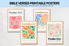 Boho Bible Verse Wall Art Neutral Printable Poster Set Product Image 1