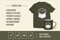 36 Mountain and Forest Shield Shapes Product Image 2