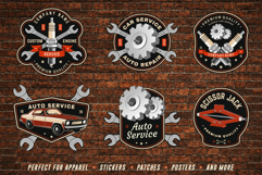 12 Retro Auto Garage Service Badges Product Image 3