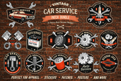 12 Retro Auto Garage Service Badges Product Image 1