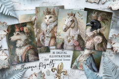 Baroque Royalty Animal Portrait Postcard Set Product Image 1