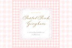 Gingham Pastel Pink Pattern Frames DIY Baby shower Product Image 1