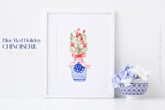 Blue Red Holiday Chinoiserie Product Image 3
