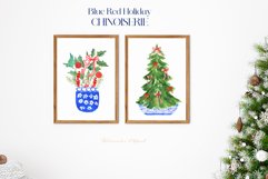 Blue Red Holiday Chinoiserie Product Image 5
