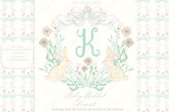 Watercolor Crest Baby Rabbit Spring Easter Product Image 1