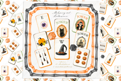 Halloween Mahjong Watercolor Clipart: Hand Painted Tiles Product Image 1