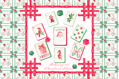 Mahjong Christmas Classic PNG Watercolor DIY Product Image 2