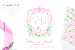 Mother Goose Pink Watercolor Crest DIY Product Image 1