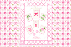 Mahjong Set PNG Watercolor DIY clipart Cottagecore Product Image 1