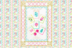 Mahjong Set PNG Watercolor DIY clipart Joyful Product Image 1