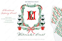 Watercolor Christmas Topiary Family Crest DIY Product Image 3