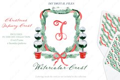 Watercolor Christmas Topiary Family Crest DIY Product Image 2