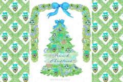 Peacock Christmas Tree Clipart Product Image 2