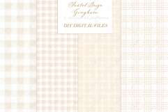 Gingham Pastel Beige Pattern Frames DIY Product Image 3