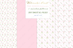 School Pink Family Hydrangea Watercolor Crest DIY Product Image 2