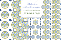Blue Mediterranean Lemons Medallion Product Image 2