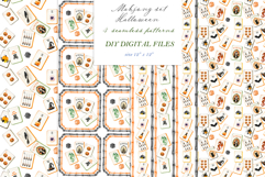 Halloween Mahjong Watercolor Clipart: Hand Painted Tiles Product Image 3