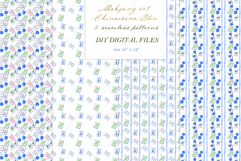 Mahjong Chinoiserie Watercolor Clipart: Hand Painted Tiles Product Image 2