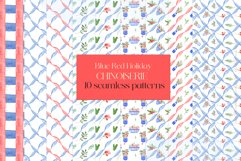 Blue Red Holiday Chinoiserie Product Image 9