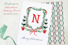 Watercolor Christmas Topiary Family Crest DIY Product Image 5
