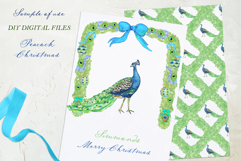 Peacock Christmas Tree Clipart Product Image 4