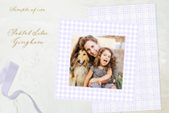 Gingham Pastel Lilac Pattern Frames DIY Product Image 3