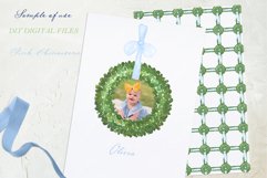 Green Wreaths Frames with blue bow Product Image 3