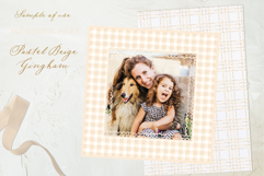 Gingham Pastel Beige Pattern Frames DIY Product Image 4