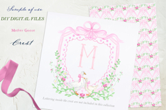 Mother Goose Pink Watercolor Crest DIY Product Image 3