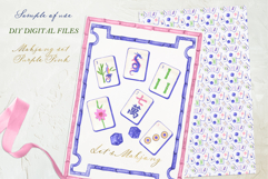 Mahjong Set PNG Watercolor DIY clipart Chinoiserie Product Image 3