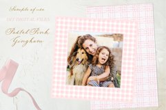 Gingham Pastel Pink Pattern Frames DIY Baby shower Product Image 3