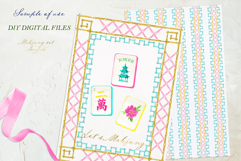 Mahjong Set PNG Watercolor DIY clipart Joyful Product Image 3