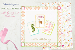 Autumn Mahjong Watercolor Clipart: Hand Painted Tiles Product Image 3