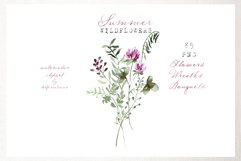 Summer Wildflowers Watercolor Clipart Product Image 4
