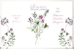 Summer Wildflowers Watercolor Clipart Product Image 6