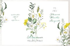 Summer Wildflowers Watercolor Clipart Product Image 7