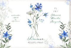 Summer Wildflowers Watercolor Clipart Product Image 9