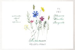Summer Wildflowers Watercolor Clipart Product Image 5