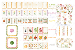 Thanksgiving Mahjong Autumn Watercolor Clipart: Hand Painted Product Image 4