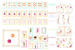 Autumn Mahjong Watercolor Clipart: Hand Painted Tiles Product Image 4