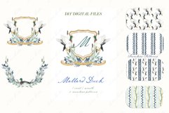 Watercolor Crest Duck Mallard Clipart Product Image 4