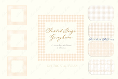 Gingham Pastel Beige Pattern Frames DIY Product Image 1