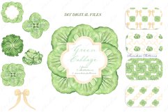 Cabbage Green Vintage DIY Digital Clipart. Product Image 4